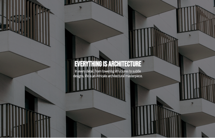 Bild einer Architektur-Website