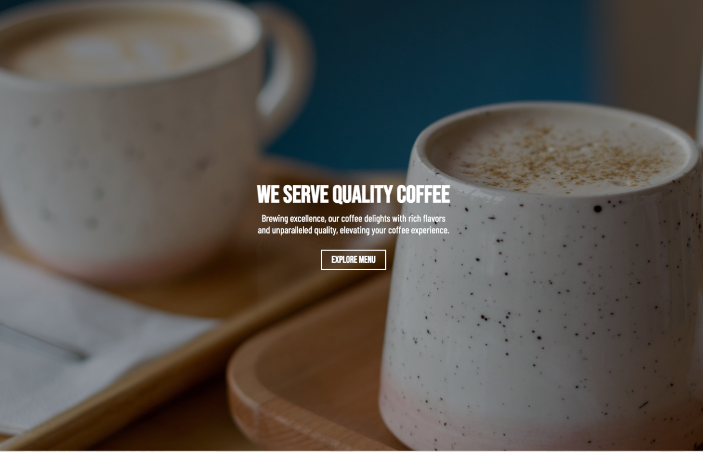 Bild einer Coffeeshop-Website